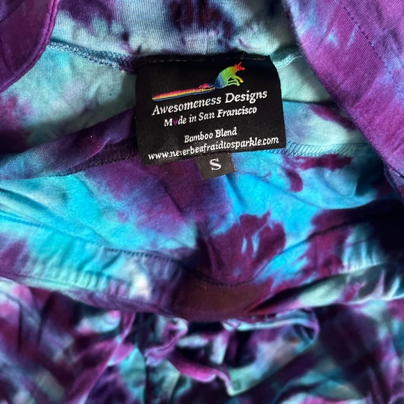 Awesomeness Designs Colorful Tie Dye Halter Maxi Dress - Picture 3 of 12